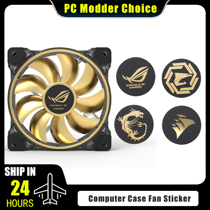 Pc Gaming Rog - Stiker Logo casing komputer, aksesori dekoratif
