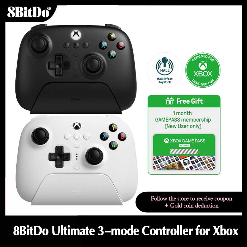 Pc Gaming Xbox - 8BitDo Ultimate 3-Mode Controller dengan Hall