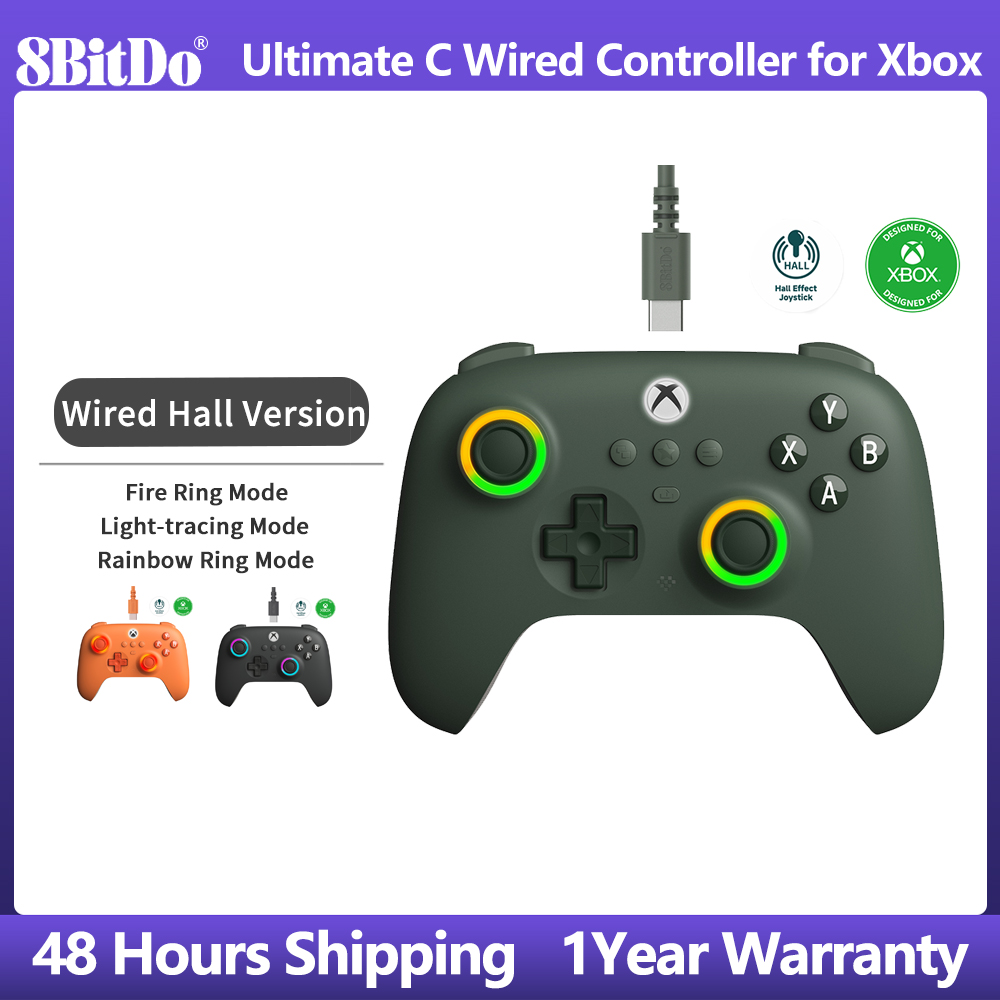 Pc Gaming Xbox - 8Bitdo Ultimate C, Kontroler Berkabel untuk