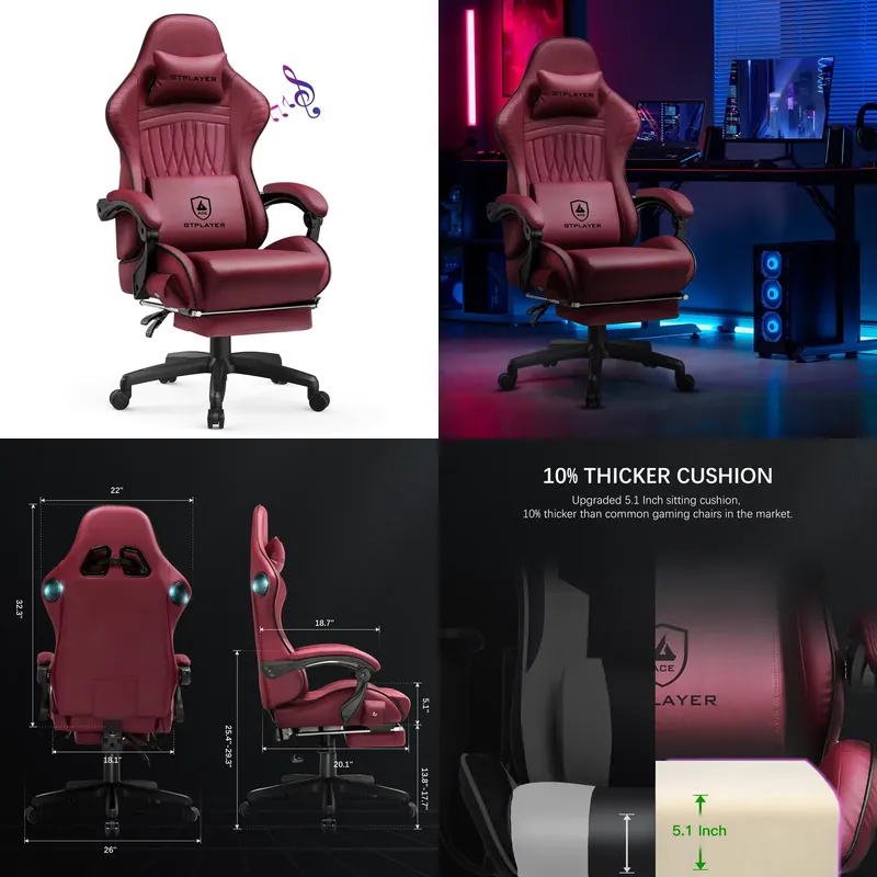 Gaming Chair - Kursi Gaming GTPLAYER dengan Speaker, Kursi