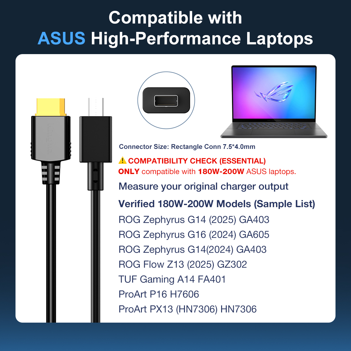Charger Laptop 200W 260W untuk - Pc Gaming Rog ulasan dan harga