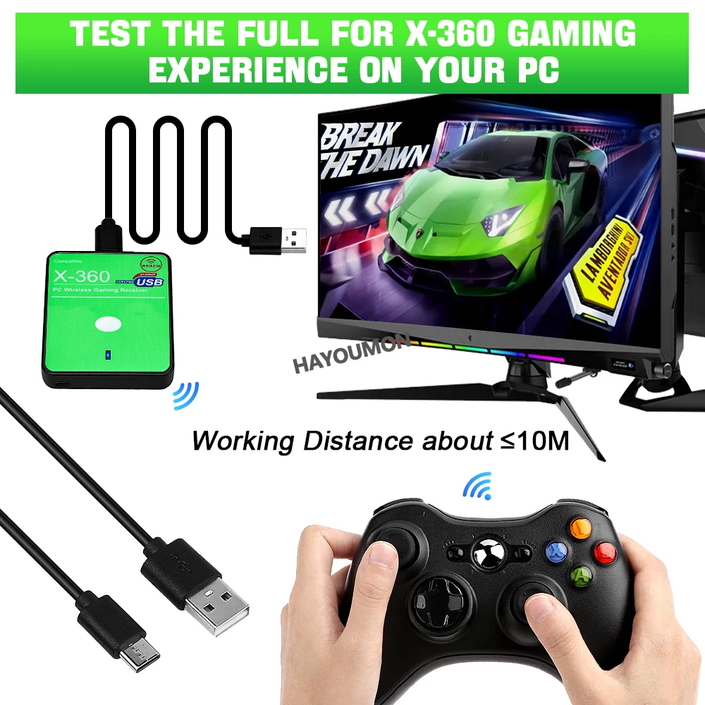 Penerima Game Nirkabel USB Pen - Pc Gaming Xbox ulasan dan harga