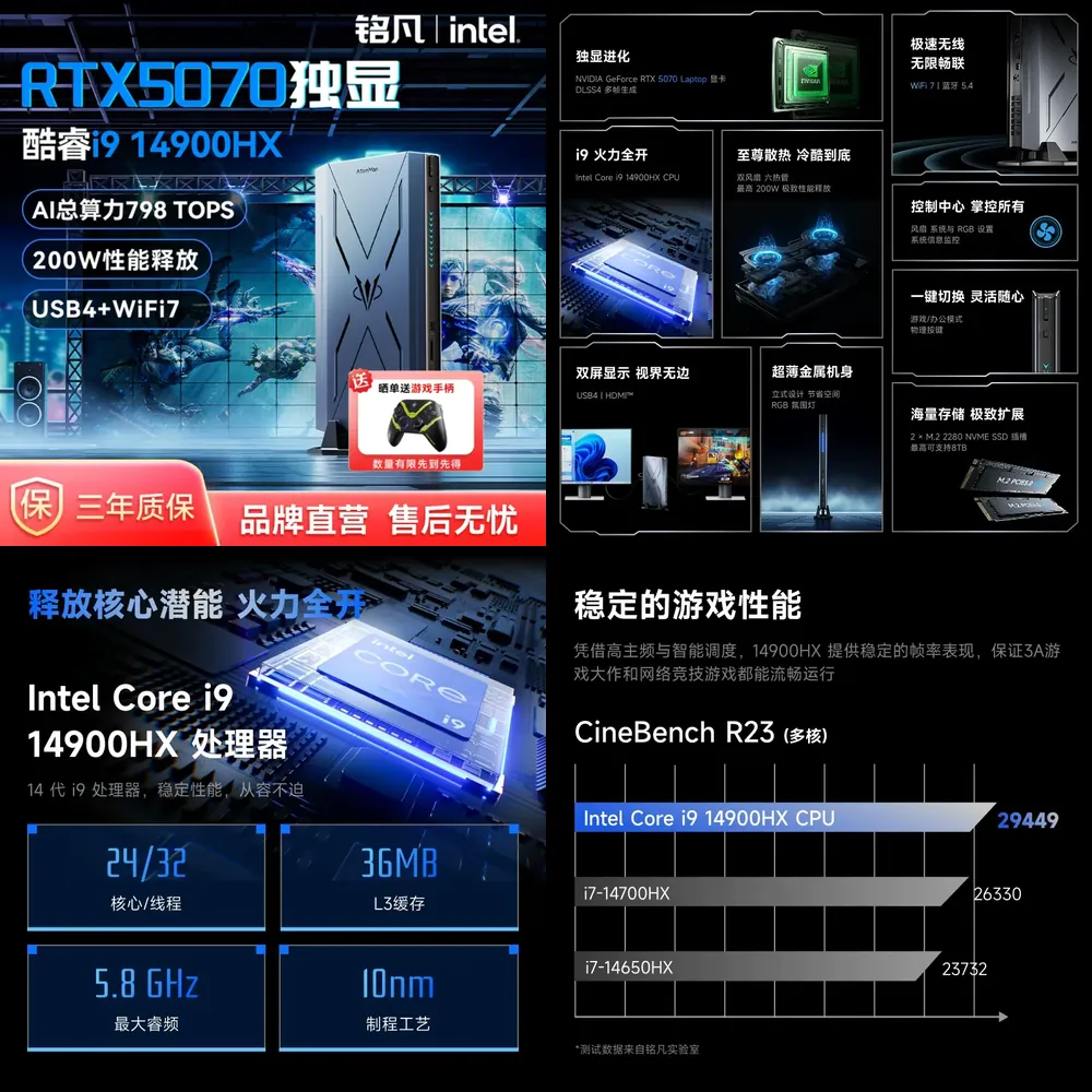 MINISFORUM Mingfan Atomic Man  - Pc Gaming Rog ulasan dan harga