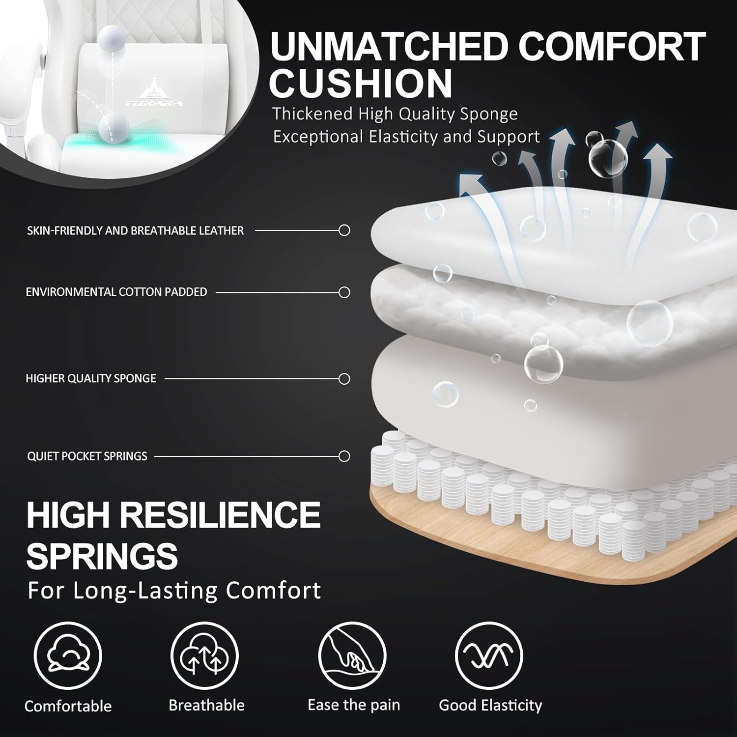 Kursi Gaming Ergonomis Putih d - Gaming Chair ulasan dan harga