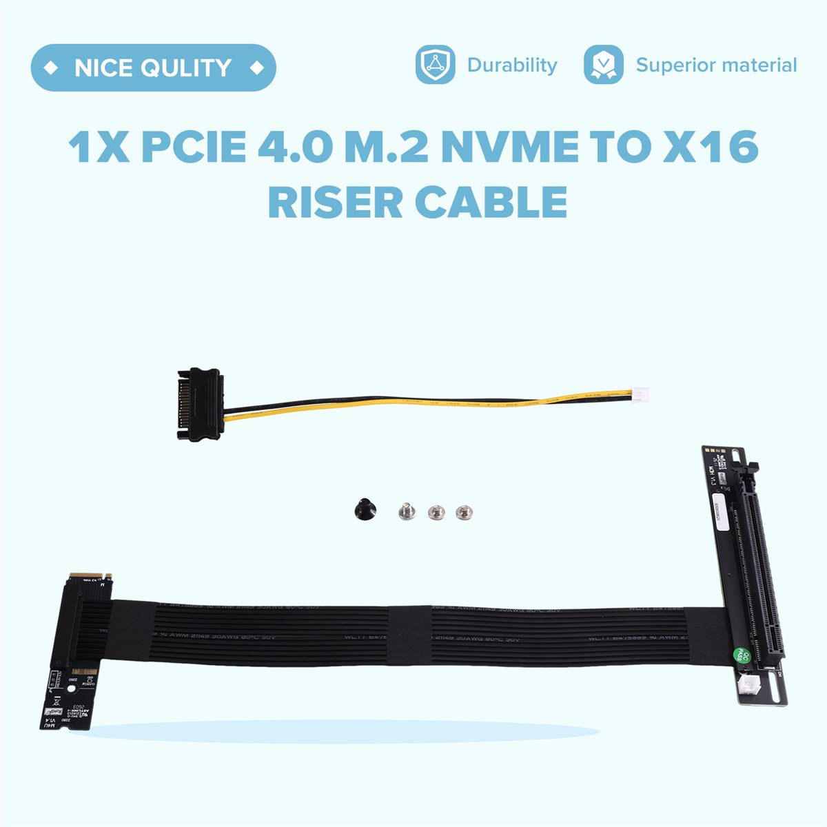 Kabel Riser A72U PCIe 4.0 M.2  - Pcie Riser Cable ulasan dan harga