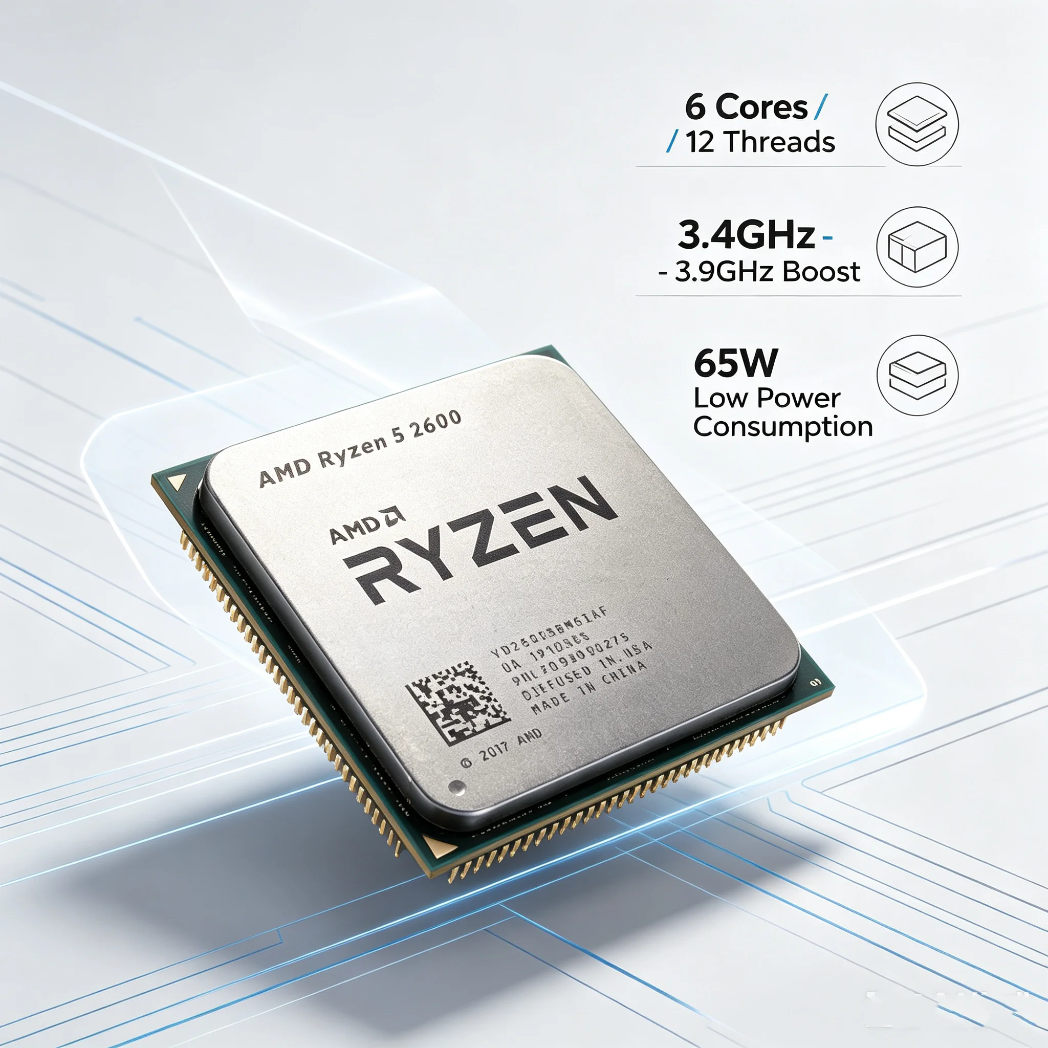 AMD Ryzen 5 2600, 6 inti, 12 u - Pc Gaming Amd Ryzen 5 ulasan dan harga