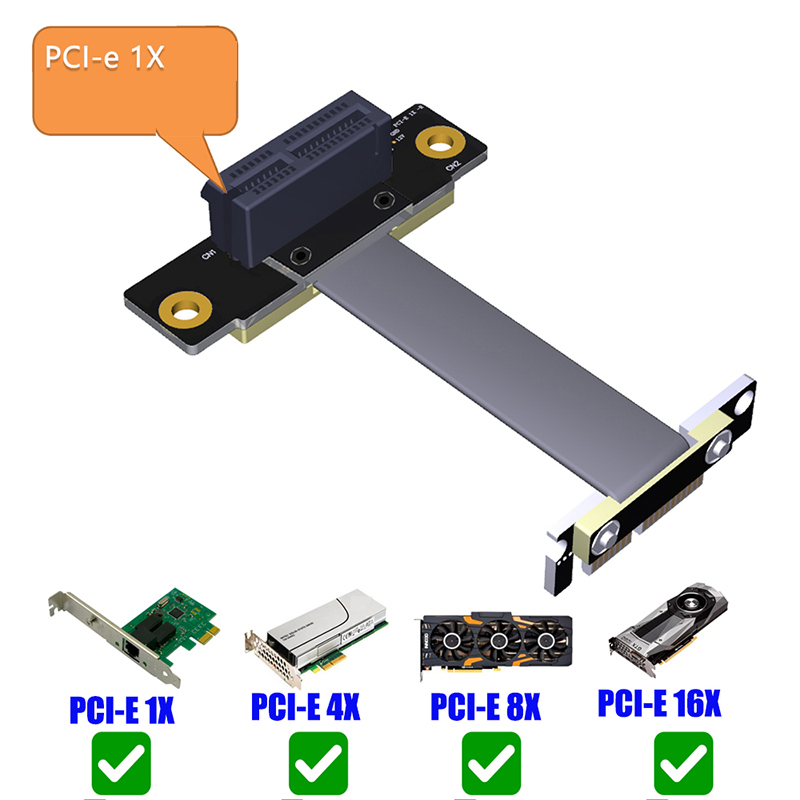 Pcie X1 Riser Kabel Dual 90 De - Pcie Riser Cable ulasan dan harga